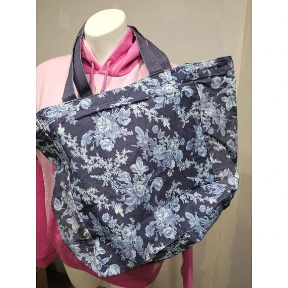 Gap x LoveShackFancy Canvas Floral Tote Bag Shopper +Free Bonus Gift - Picture 3 of 9